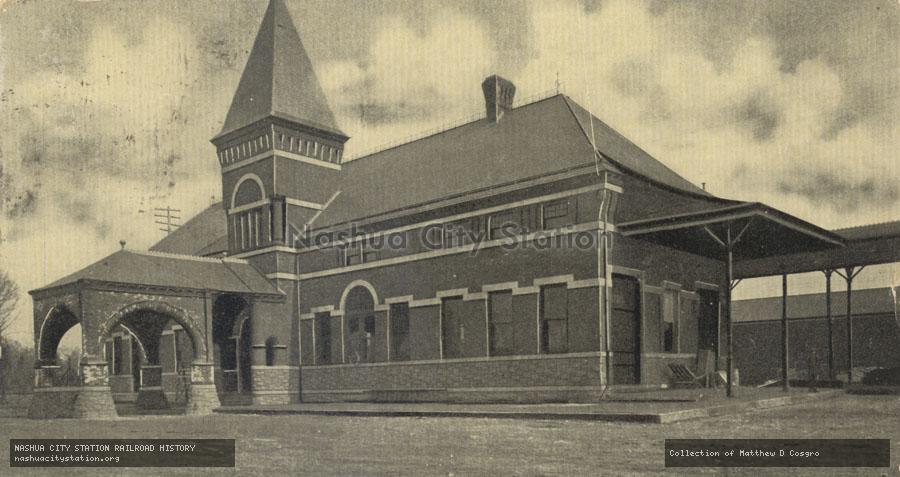 Postcard: Depot, New York, New Haven & Hartford Railroad, Mamaroneck, New York